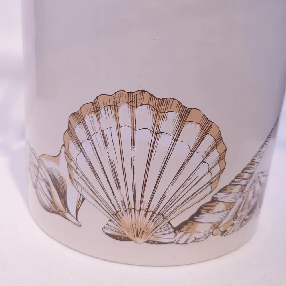 Mid Century Seashell Ice Bucket Lucite Vintage Bar Decor
